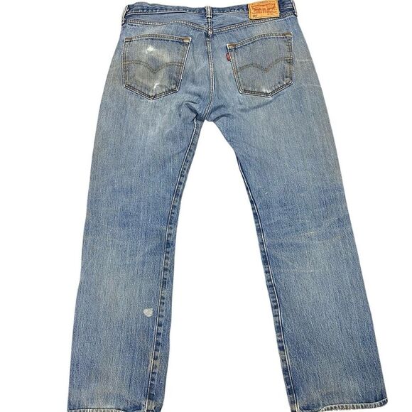 Levi's Men's Straight Blue Jeans 501s Vtg white tag - Picture 4 of 8